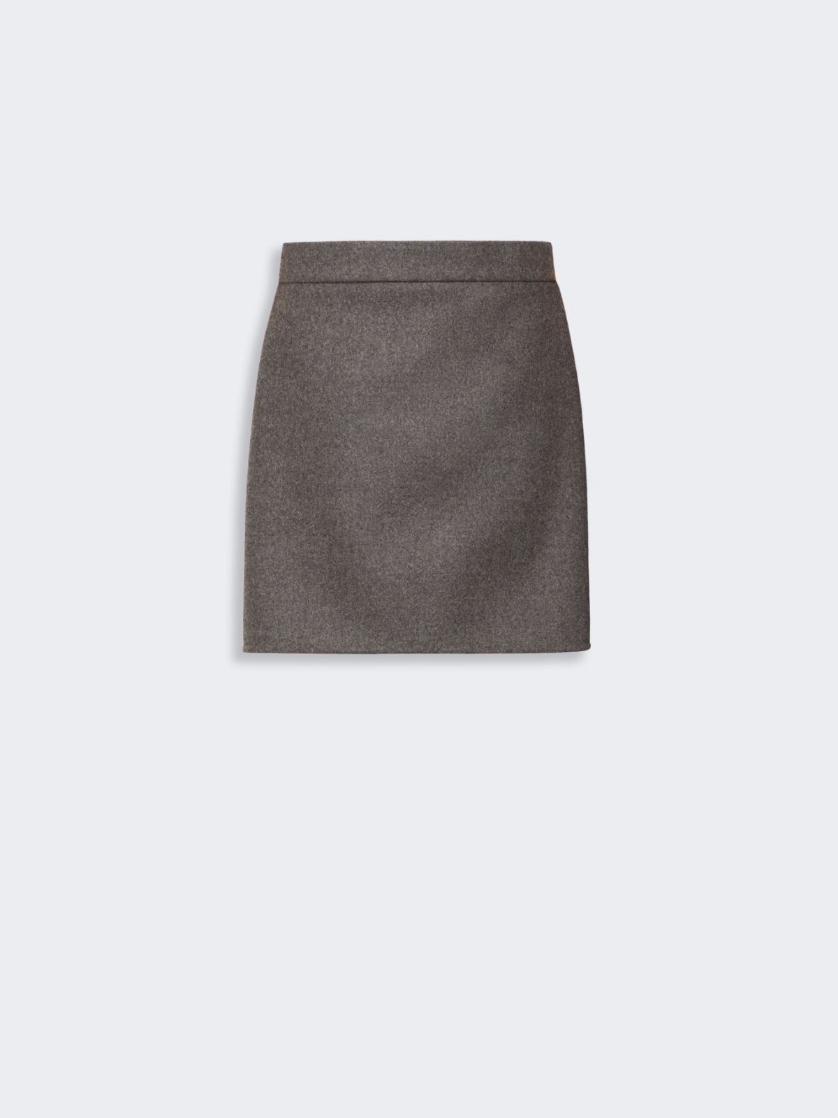 Short double wool skirt - BROWN GREY - Max Mara - 4