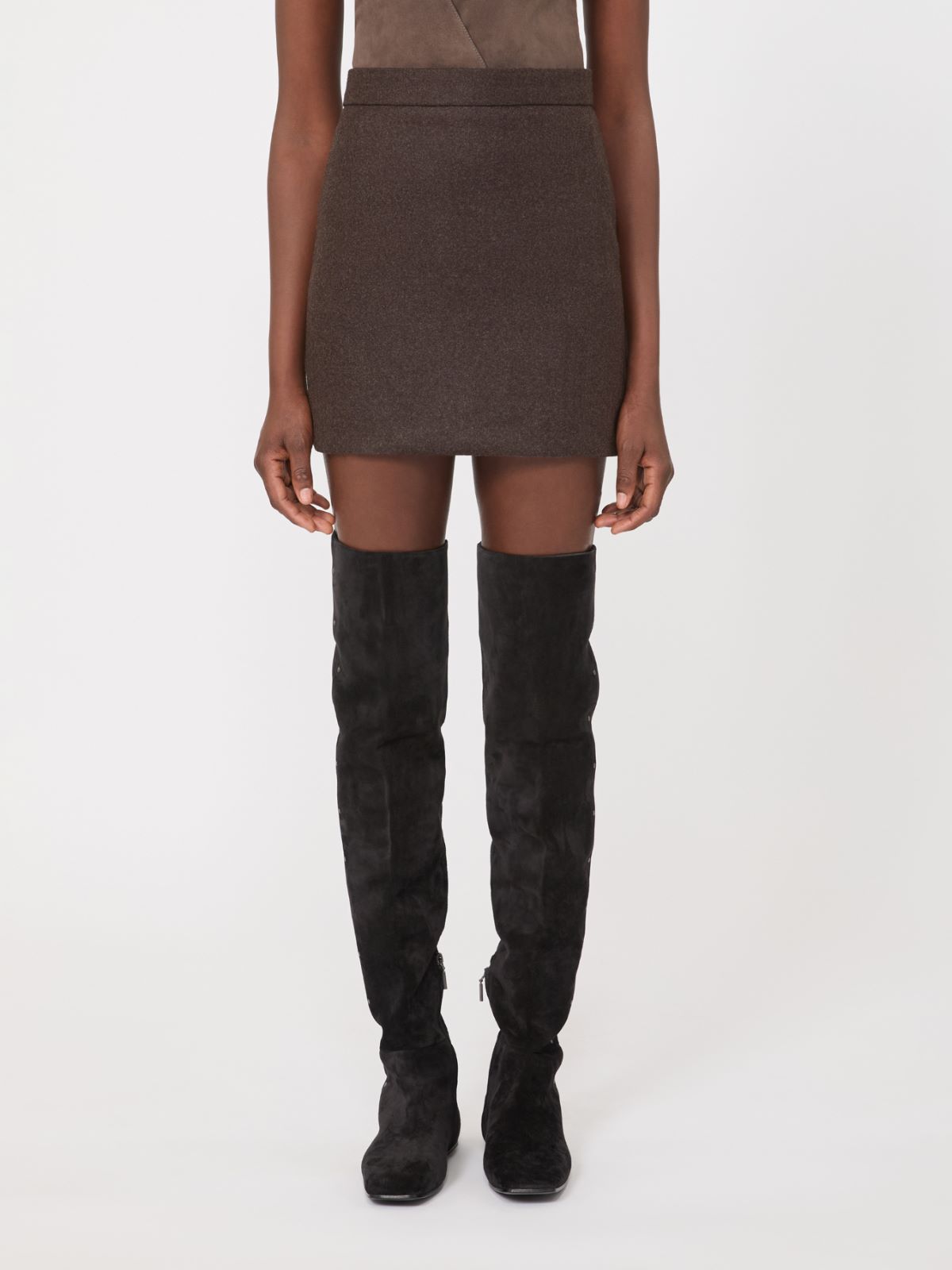 Short double wool skirt - MUD - Max Mara - 2