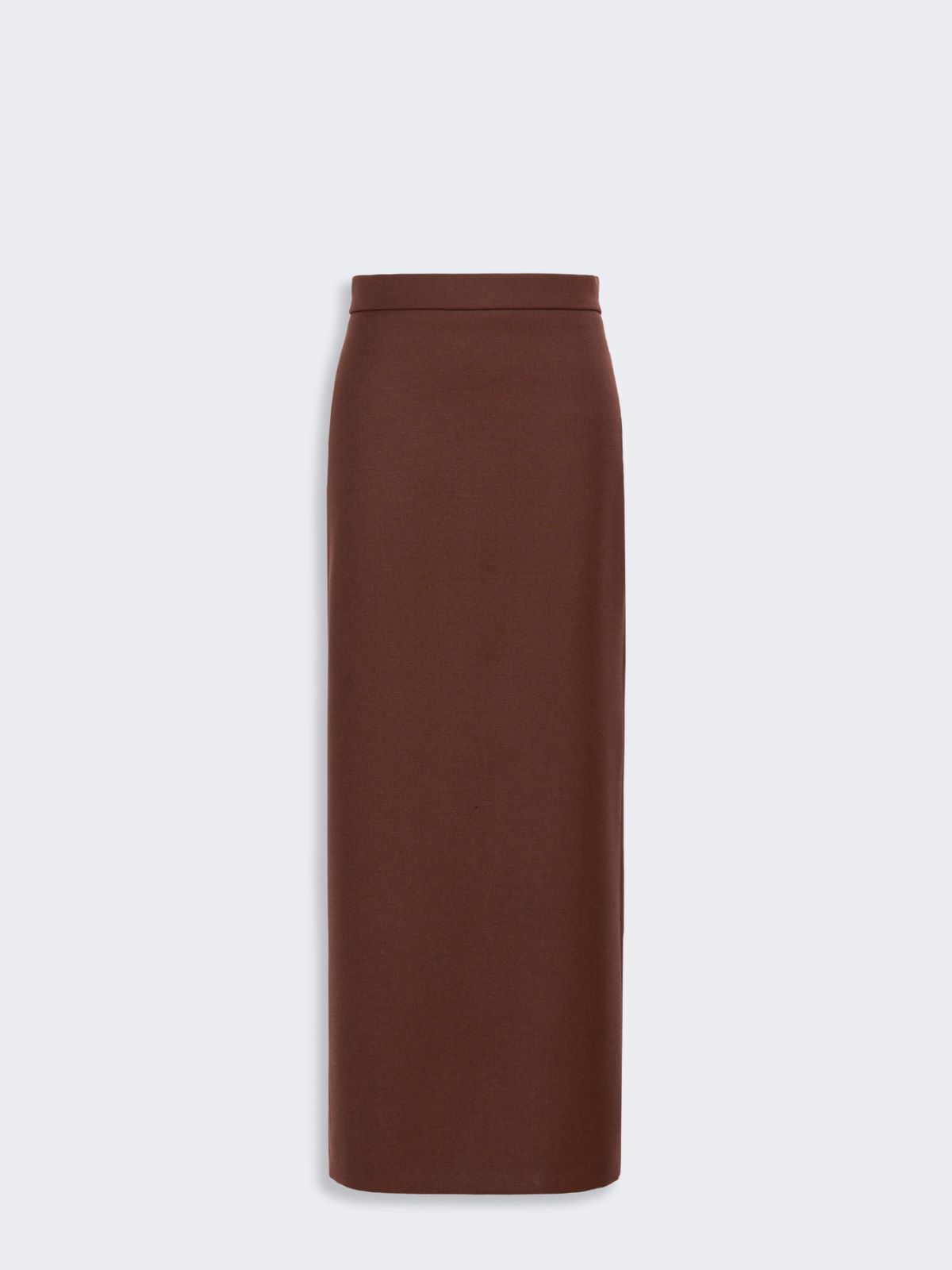 Long denim-effect wool skirt - RUST - Max Mara - 4