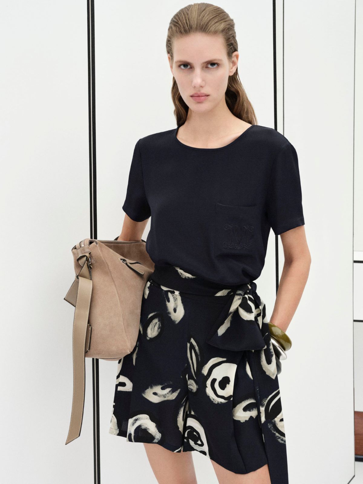 Printed silk crepe de chine blouse + ULTRAMARINE - Max Mara