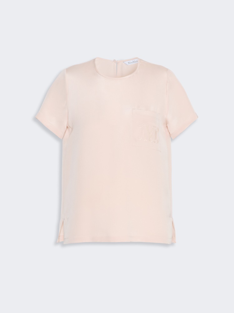 Printed silk crepe de chine blouse - PINK - Max Mara - 4