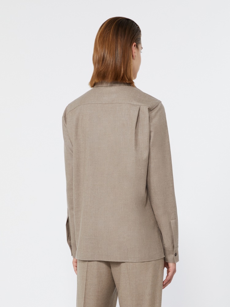 Cashmere foule shirt - SAND - Max Mara - 3