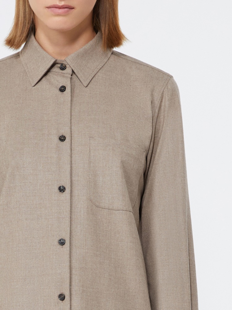 Cashmere foule shirt - SAND - Max Mara - 4