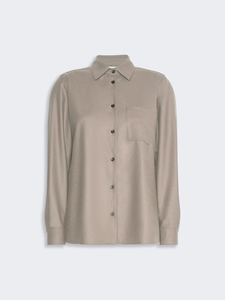 Cashmere foule shirt - SAND - Max Mara - 5