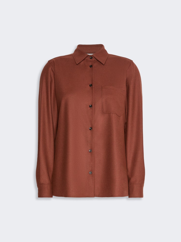 Cashmere foule shirt - BRICK RED - Max Mara - 5