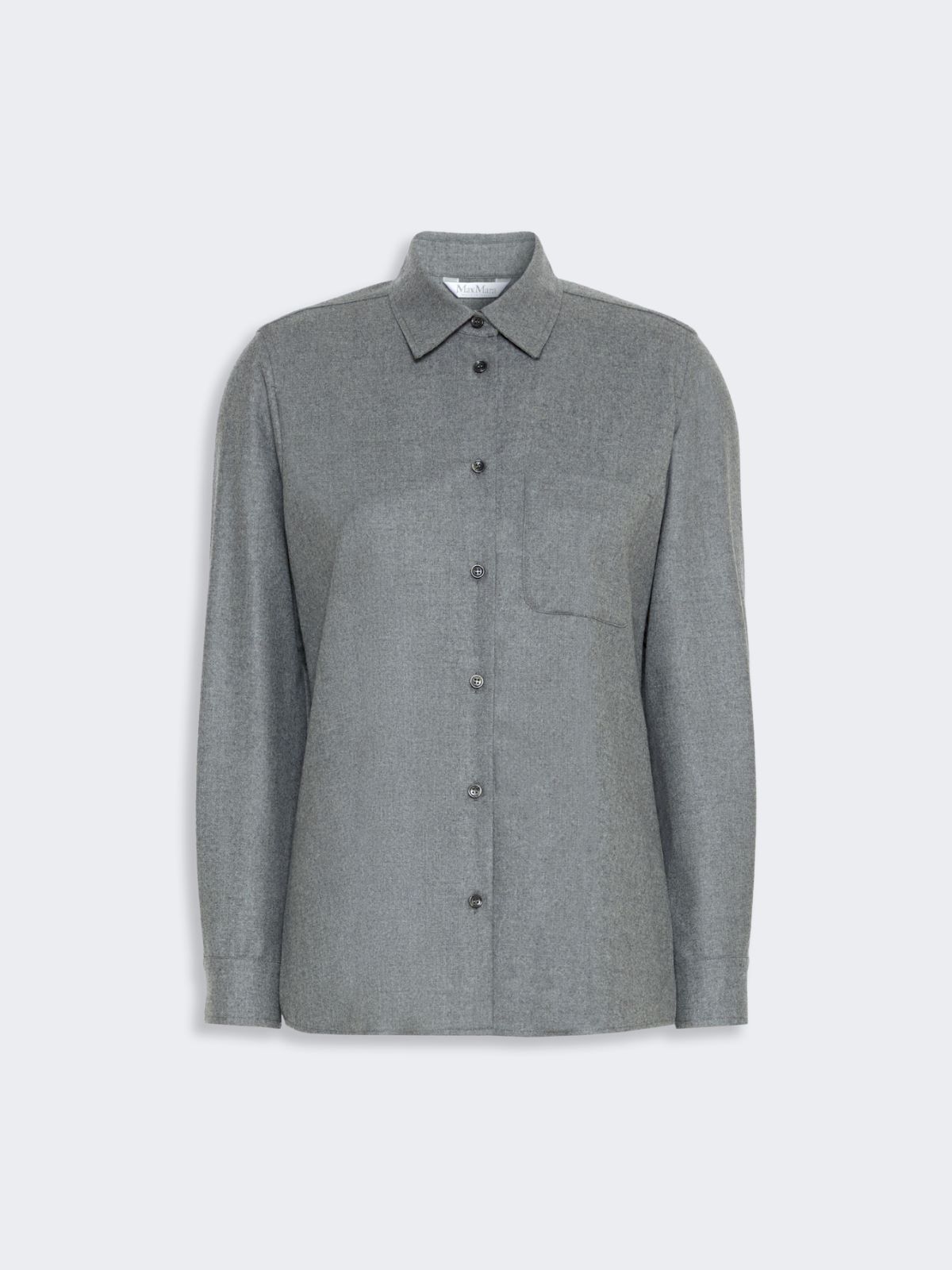 Cashmere foule shirt - MEDIUM GREY - Max Mara - 4
