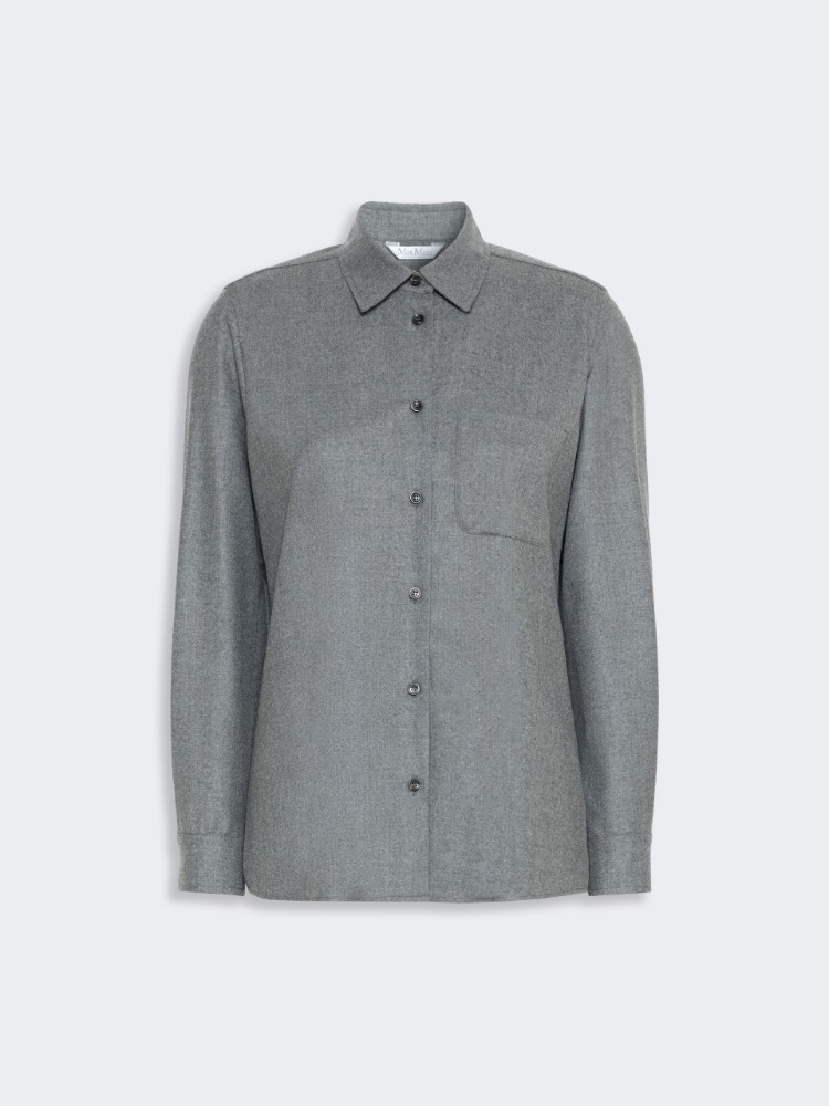 Cashmere foule shirt - MEDIUM GREY - Max Mara - 4