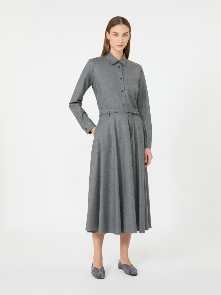 Cashmere foule shirt - MEDIUM GREY - Max Mara