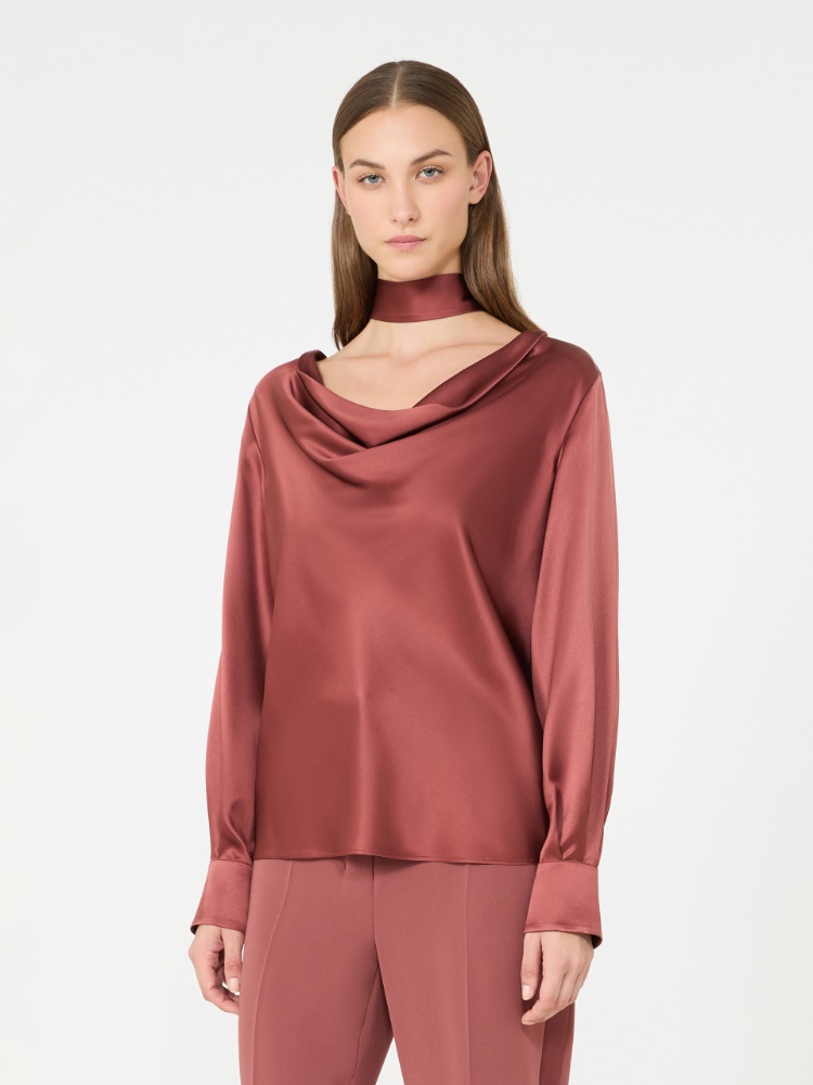 Silk satin blouse - ANTIQUE ROSE - Max Mara - 2