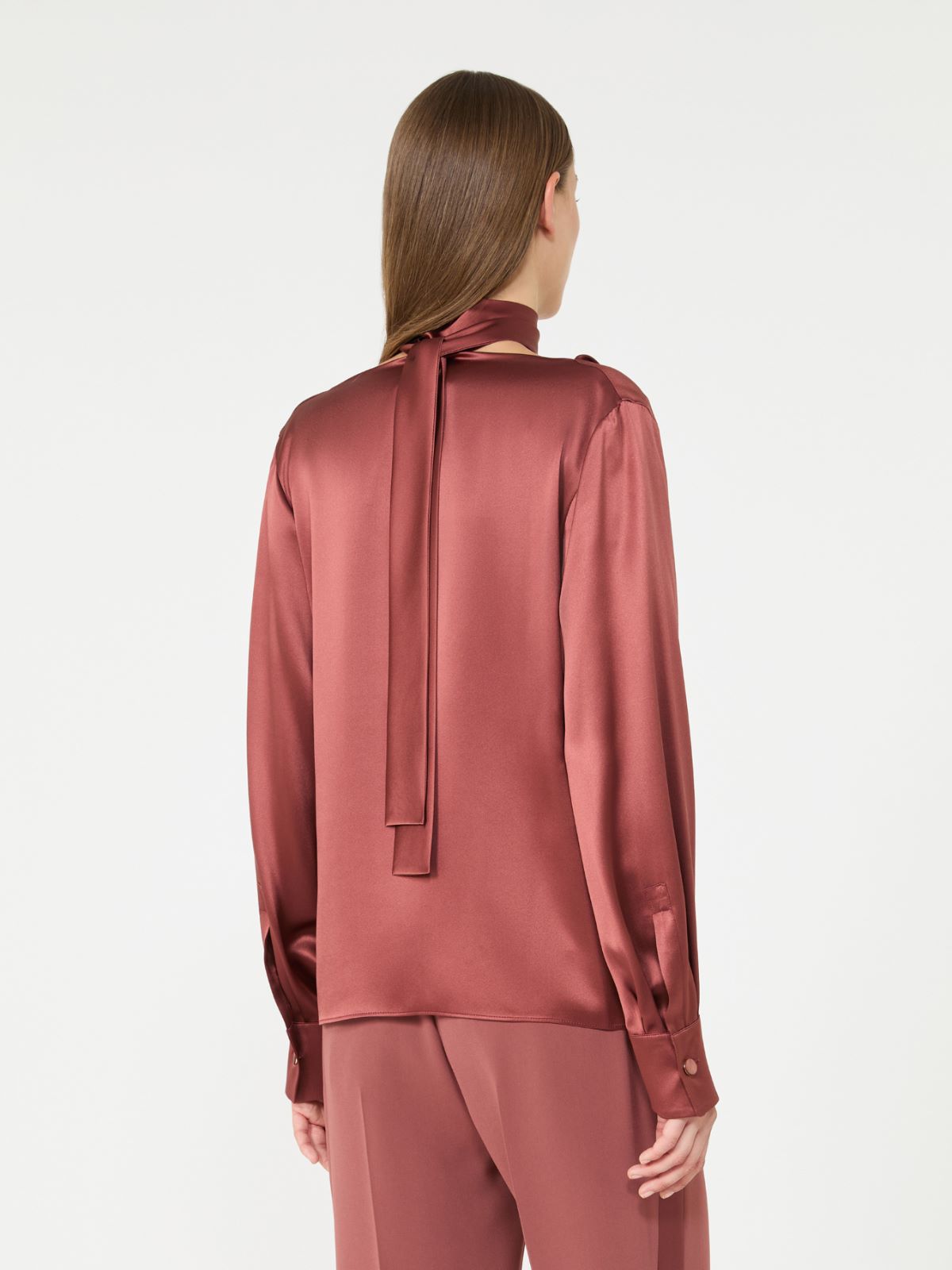 Silk satin blouse - ANTIQUE ROSE - Max Mara - 3