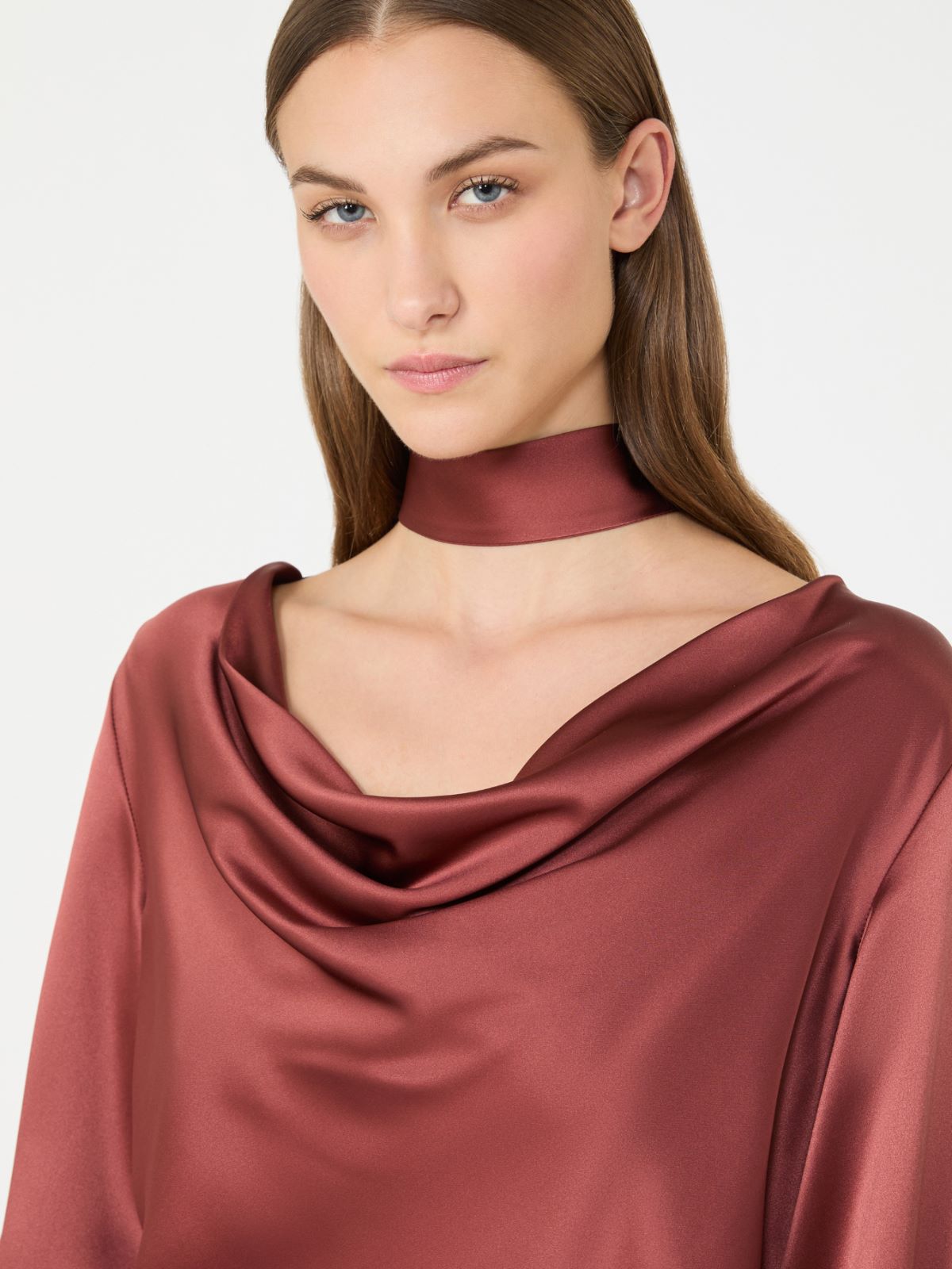 Silk satin blouse - ANTIQUE ROSE - Max Mara - 4