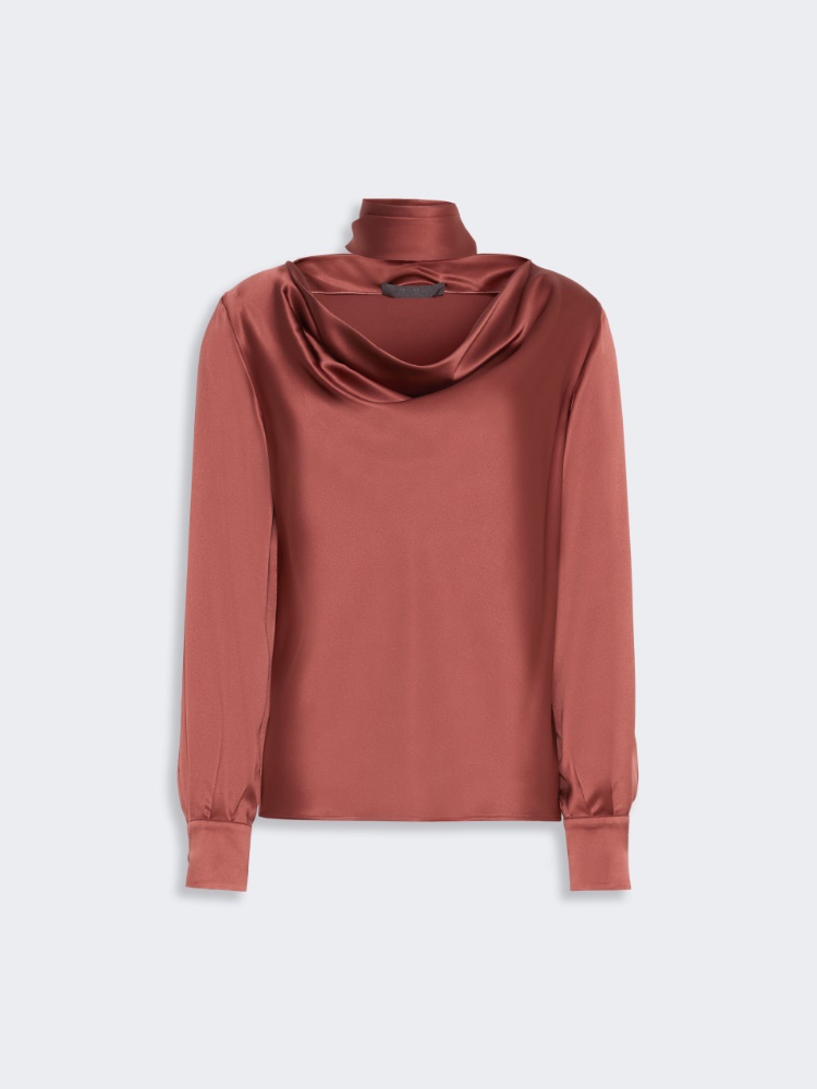 Silk satin blouse - ANTIQUE ROSE - Max Mara - 5