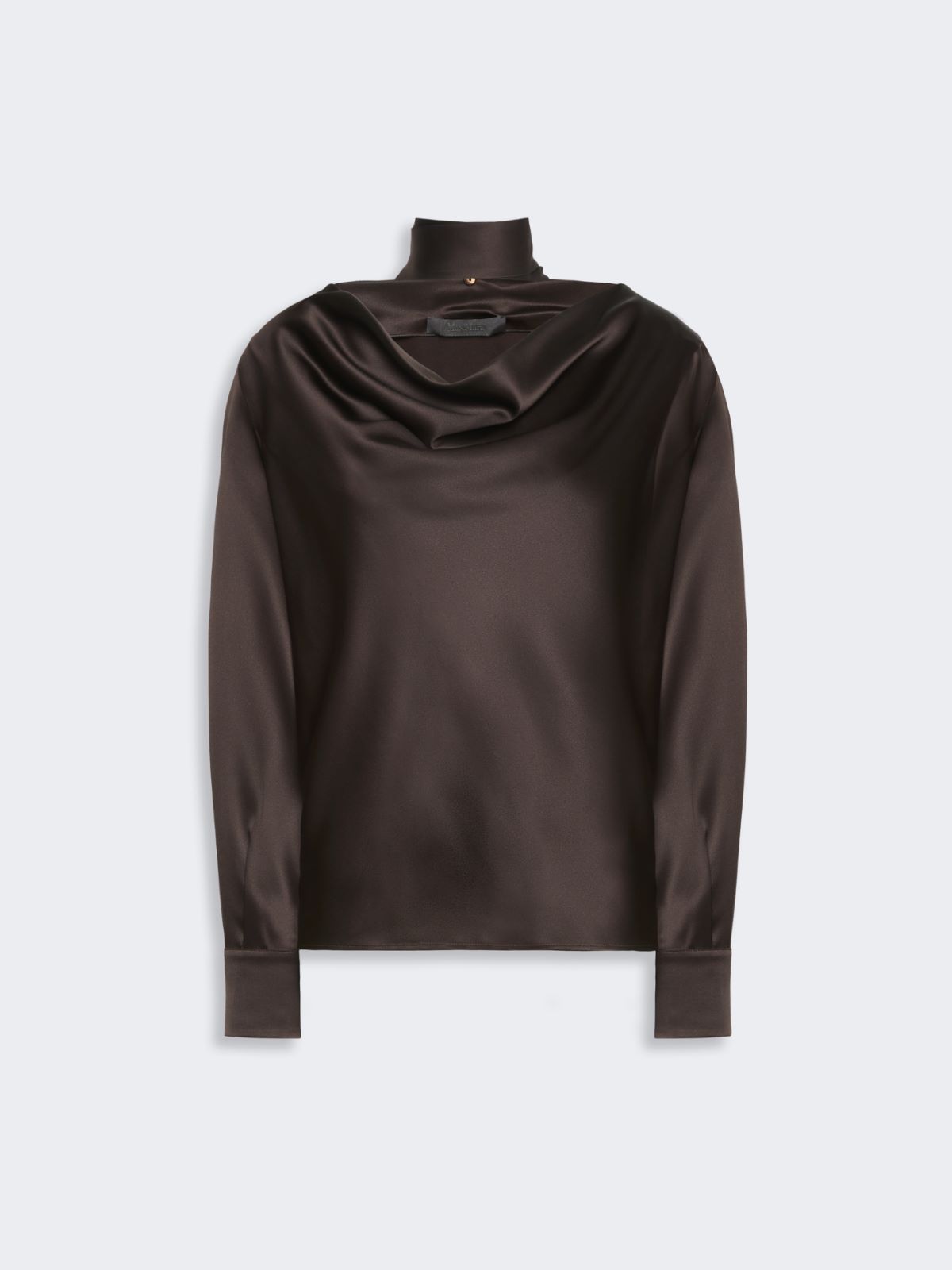 Silk satin blouse - DARK BROWN - Max Mara - 5