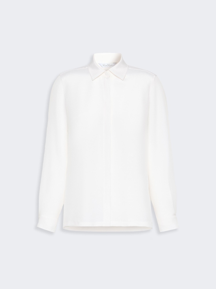 Silk crepe de chine shirt - WHITE