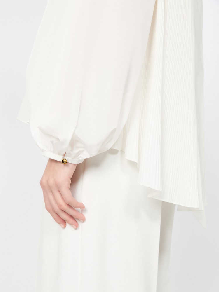 Silk taffeta blouse - WHITE - 4