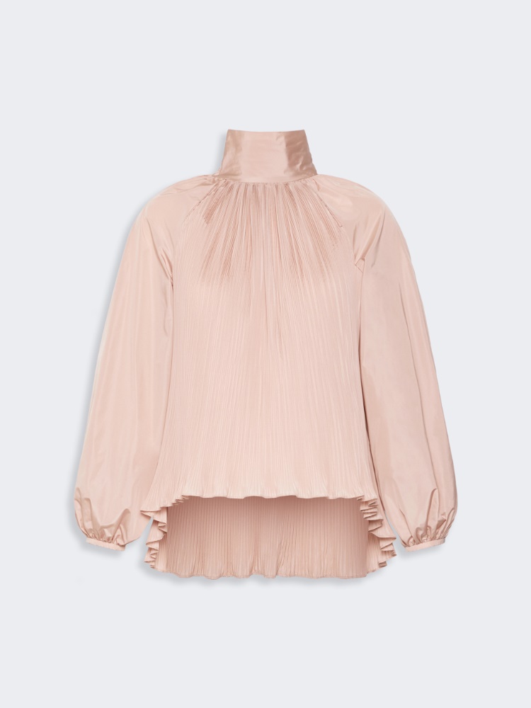 Silk taffeta blouse - POWDER - 6