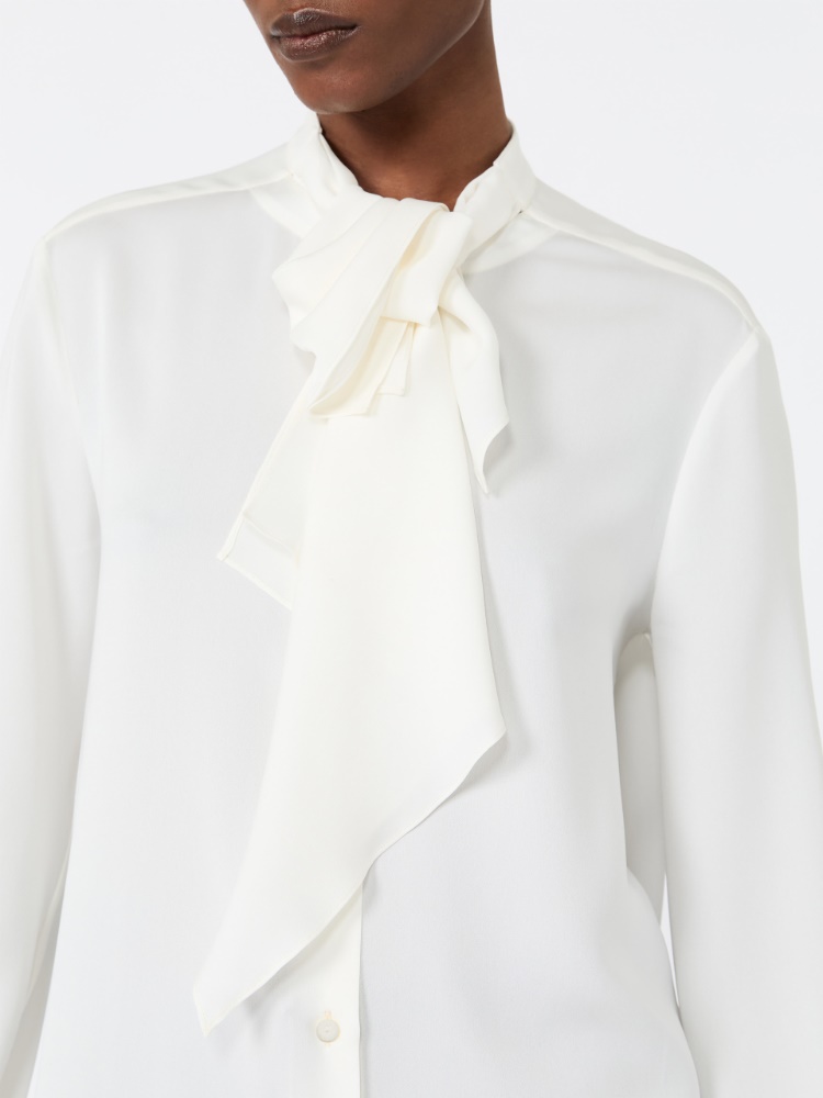 Ruffled silk charmeuse shirt - SILK - Max Mara - 5