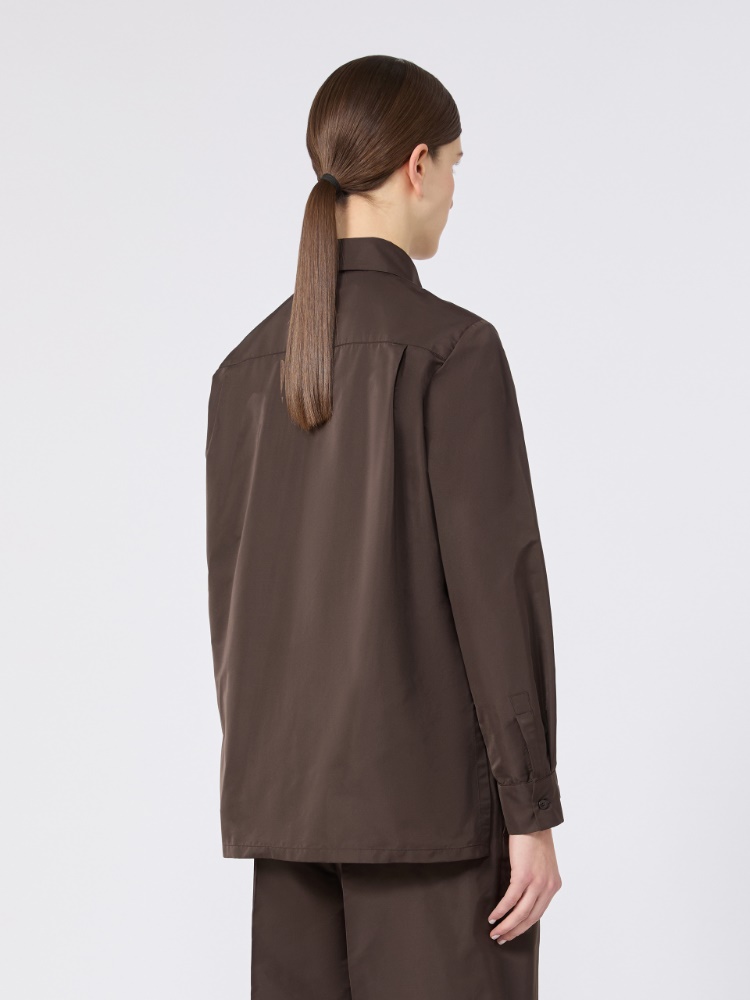 Silk-blend radzimir shirt - DARK BROWN - Max Mara - 3