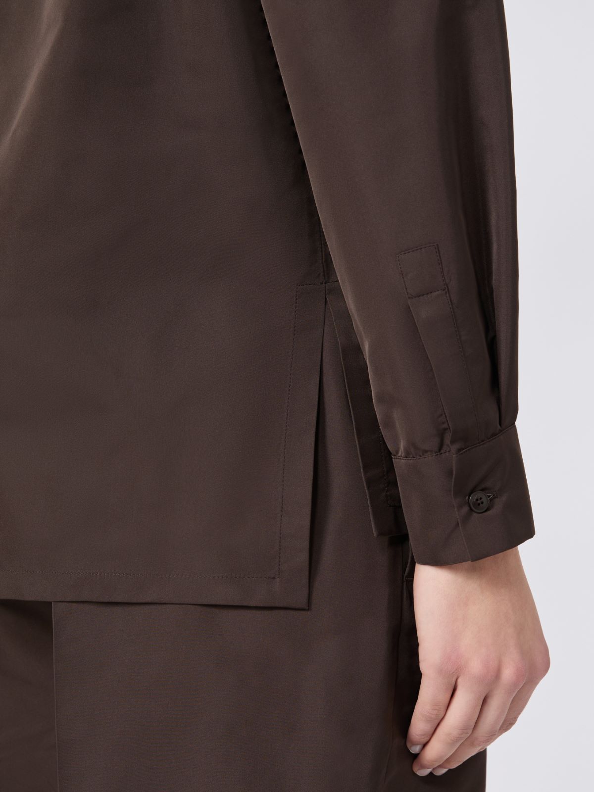 Silk-blend radzimir shirt - DARK BROWN - Max Mara - 4