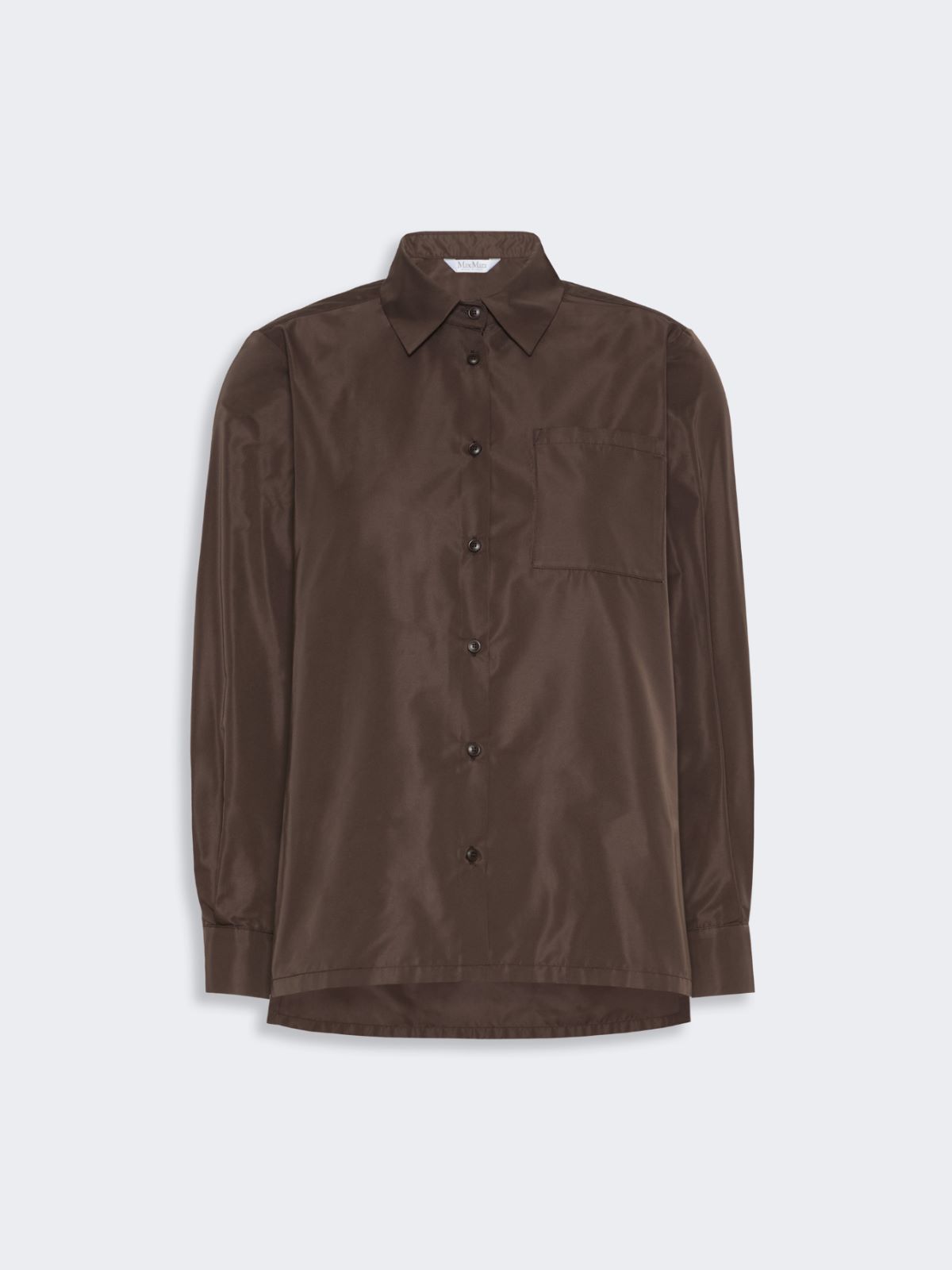 Silk-blend radzimir shirt - DARK BROWN - Max Mara - 5
