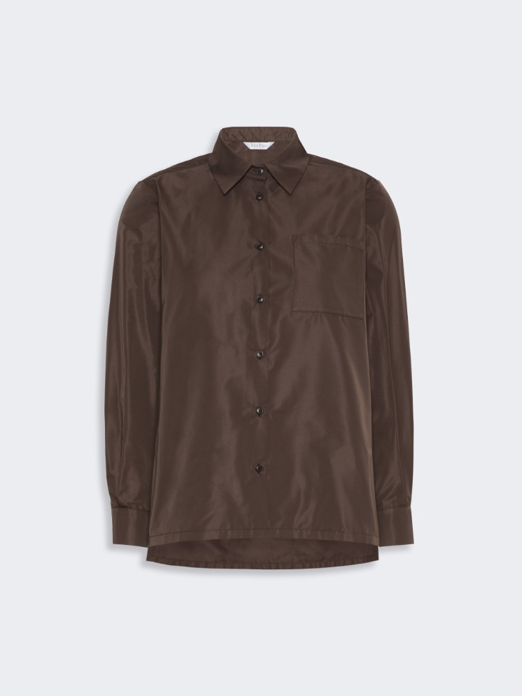 Silk-blend radzimir shirt - DARK BROWN - Max Mara - 5
