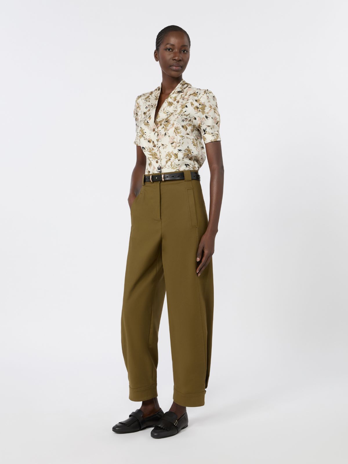 Printed silk twill shirt - WHITE - Max Mara