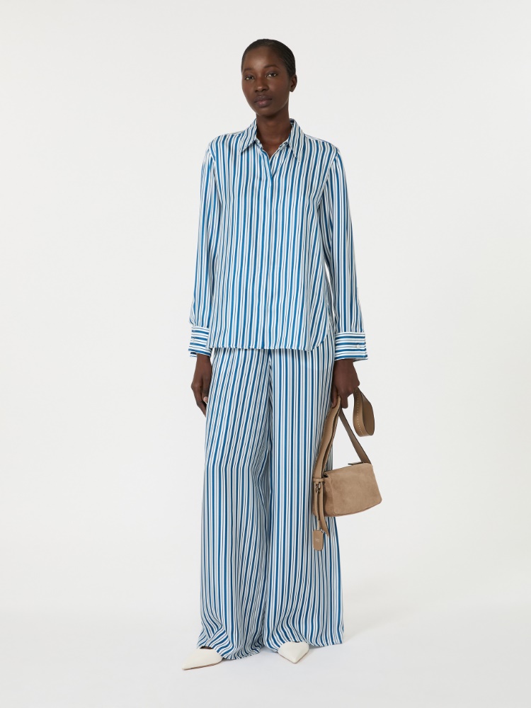 Stripe-print silk shirt - SILK