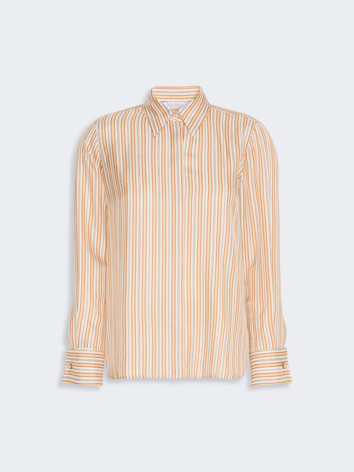 Camisa de seda estampada a rayas - AMARILLO - Max Mara - 5