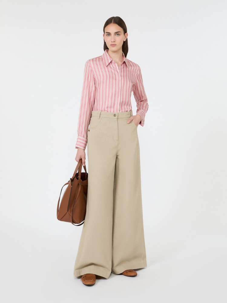 Stripe-print silk shirt - Pink Red - Max Mara