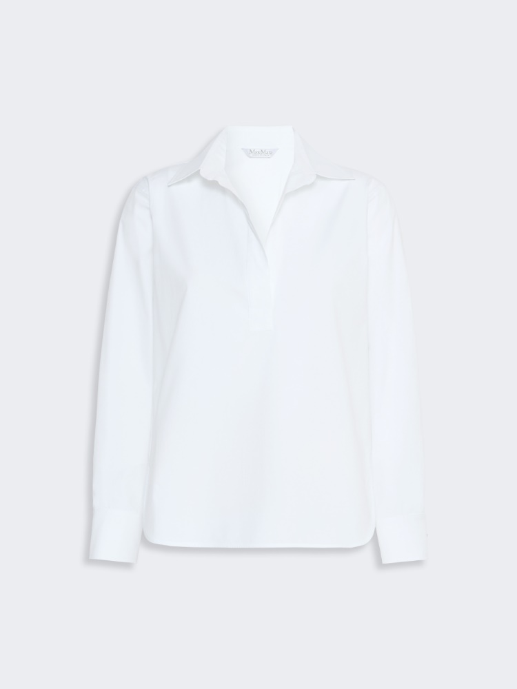 Stretch cotton shirt - OPTICAL WHITE