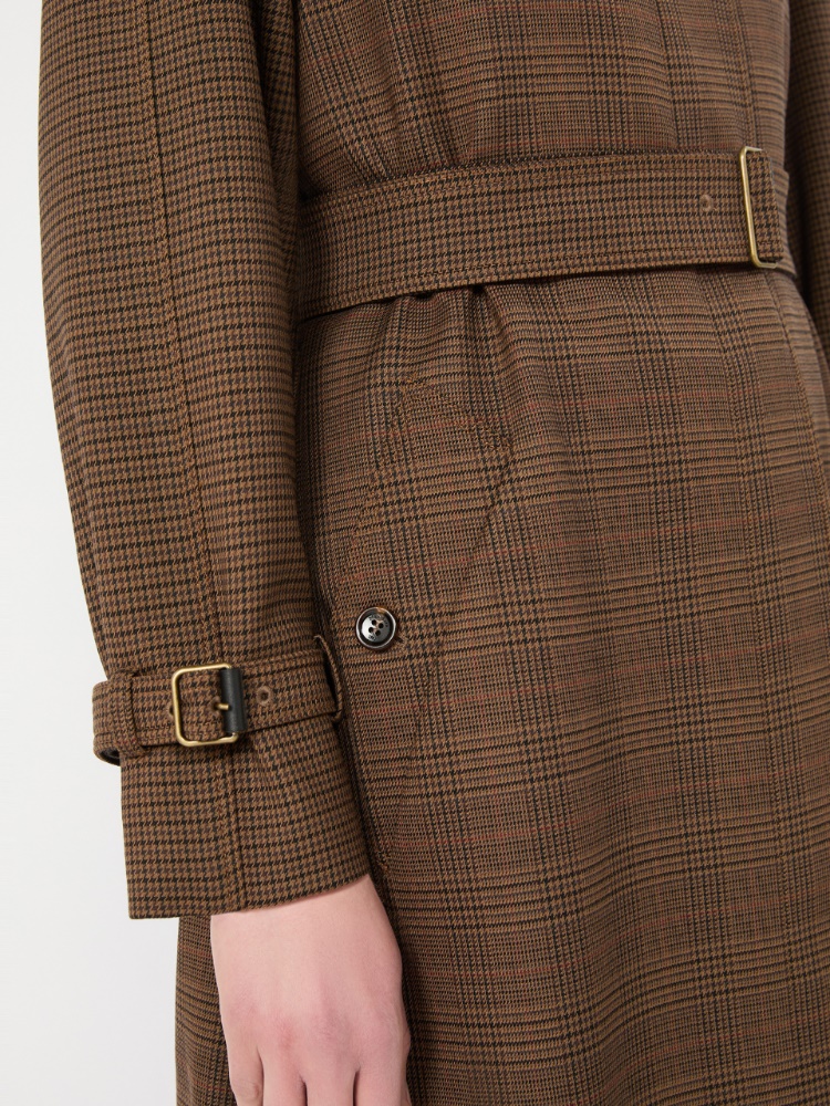Glen plaid wool twill trench coat - TABACK - Max Mara - 4