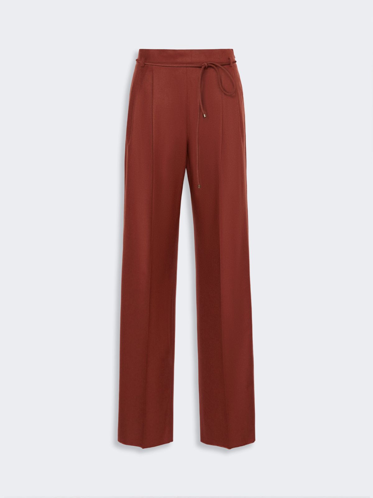 Slim cashmere foule trousers - BRICK RED - Max Mara - 5