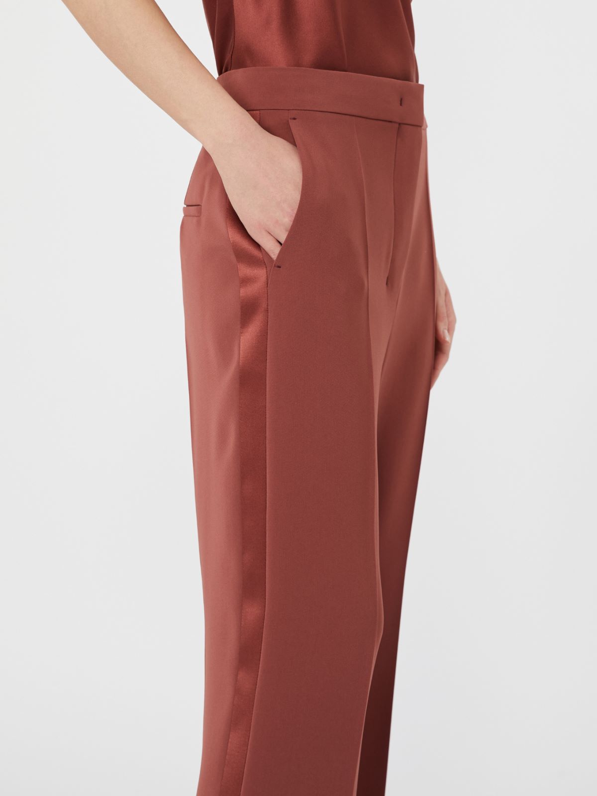 Pantalone smoking in cady - ROSA ANTICO - Max Mara - 4