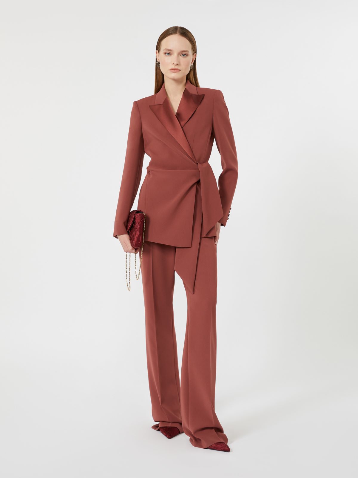 Pantalone smoking in cady - ROSA ANTICO - Max Mara