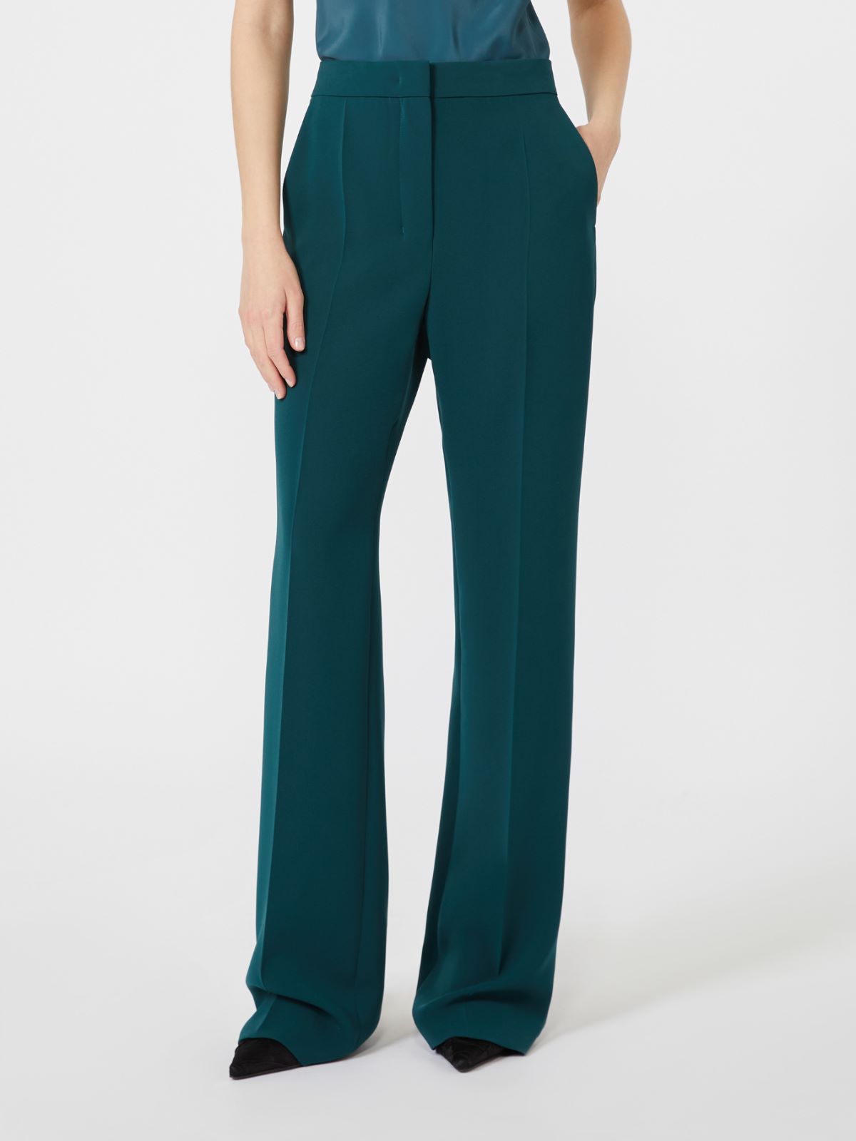 Pantalon de smoking en cady - VERT FONCE - Max Mara - 2