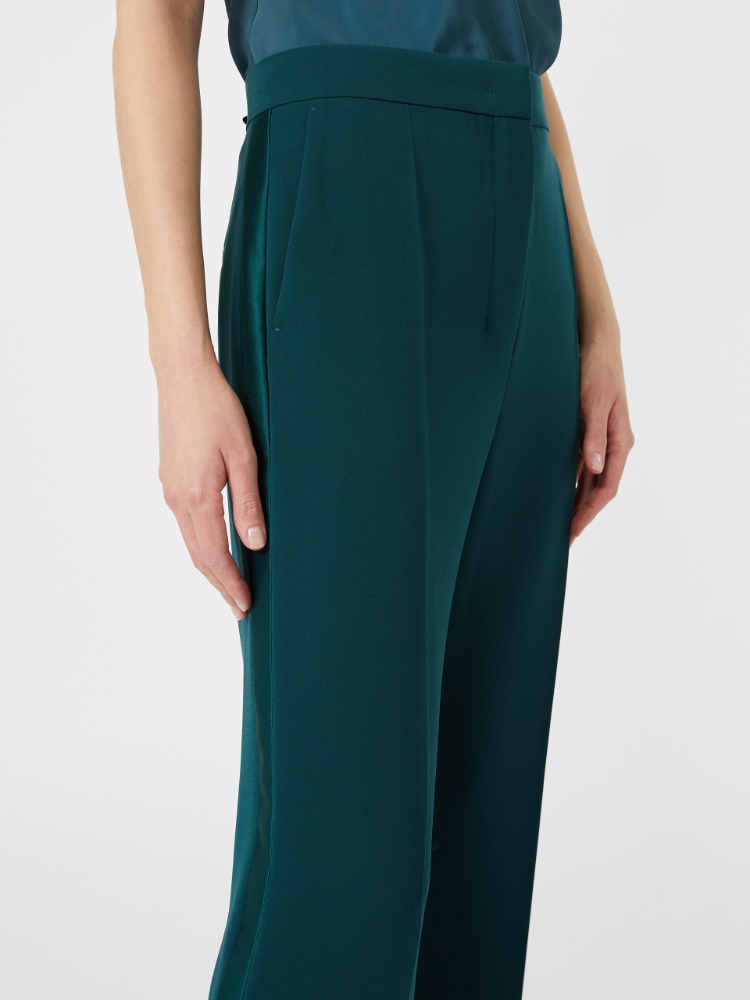 Pantalon de smoking en cady - VERT FONCE - Max Mara - 4