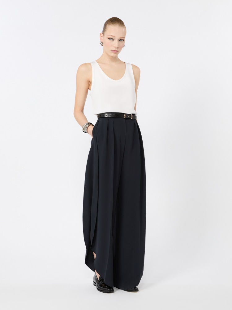 Pantalón ancho de cady - AZUL - 1