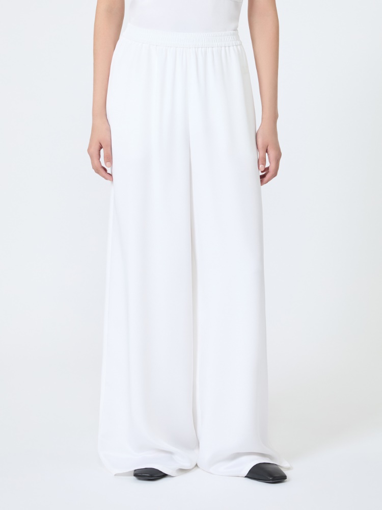 Relaxed-fit heavy silk trousers - WHITE - 2