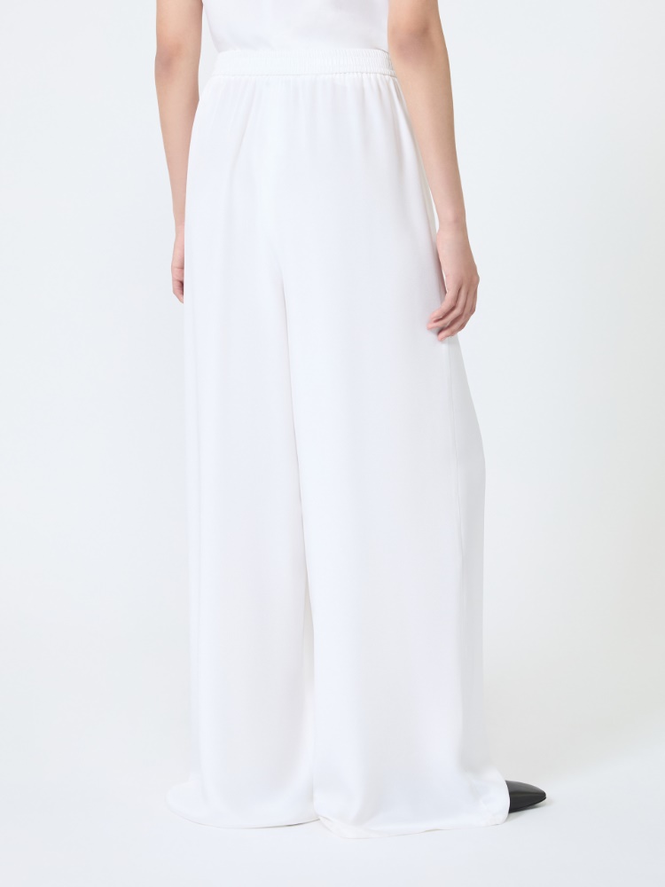 Relaxed-fit heavy silk trousers - WHITE - 3