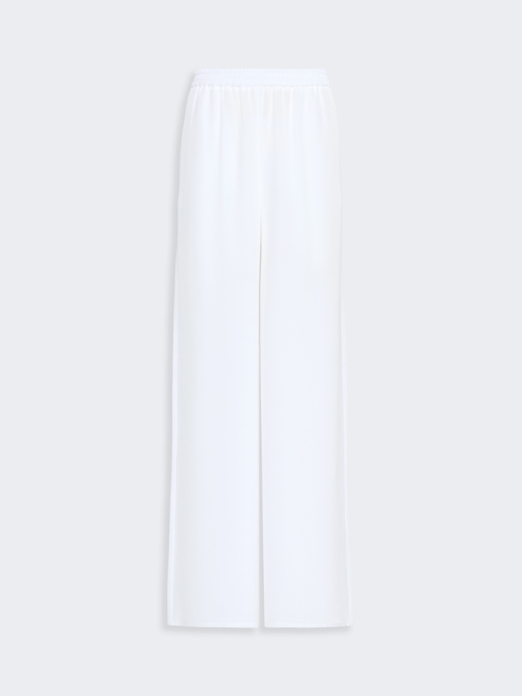 Relaxed-fit heavy silk trousers - WHITE - 5