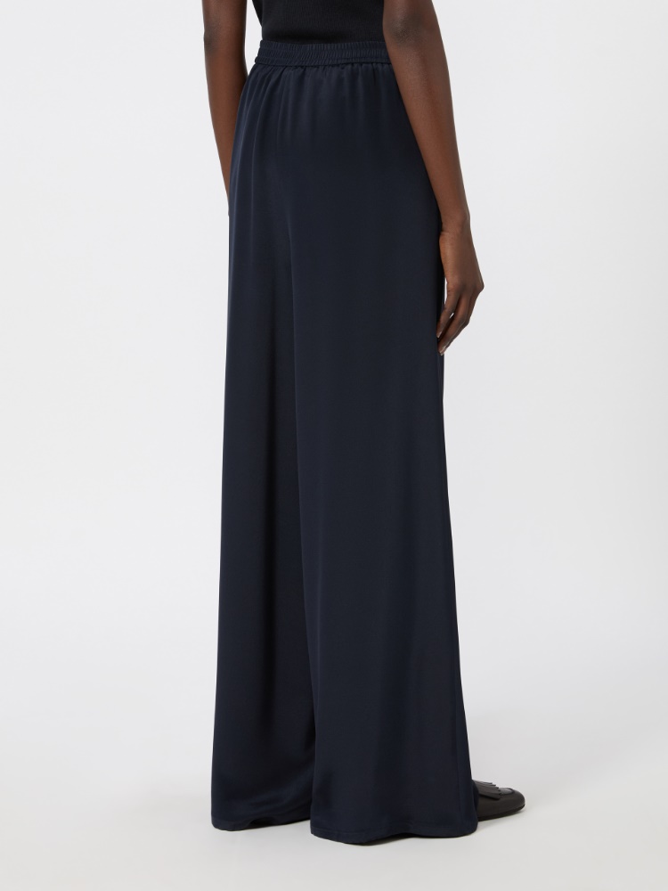 Relaxed-fit heavy silk trousers - ULTRAMARINE - 3