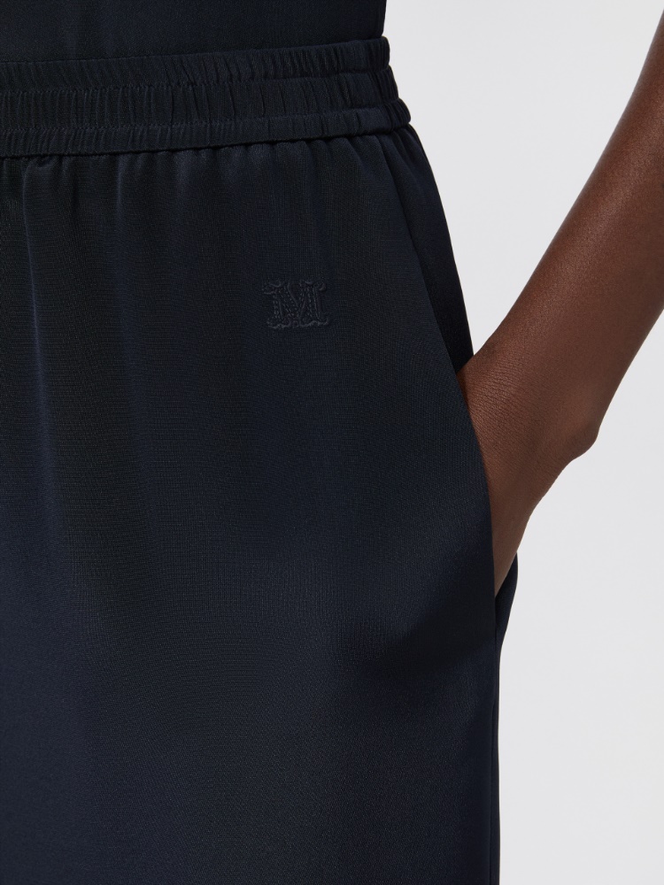 Relaxed-fit heavy silk trousers - ULTRAMARINE - 4