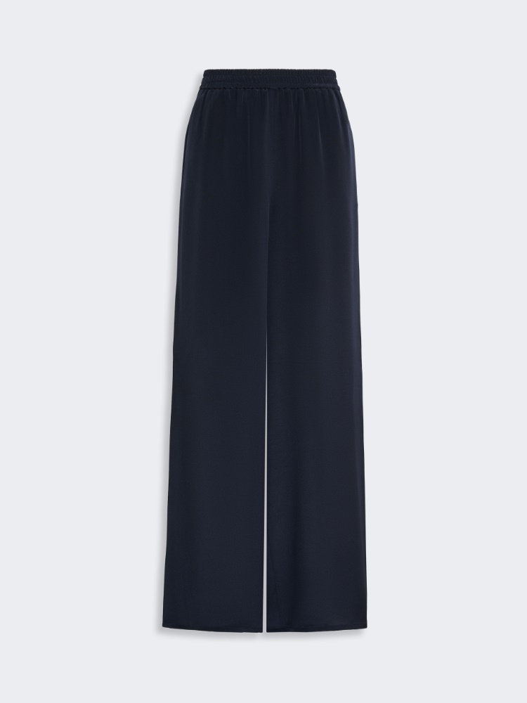 Relaxed-fit heavy silk trousers - ULTRAMARINE - 5