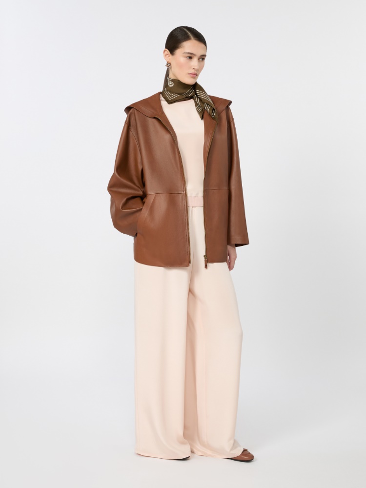 Relaxed-fit heavy silk trousers - PINK