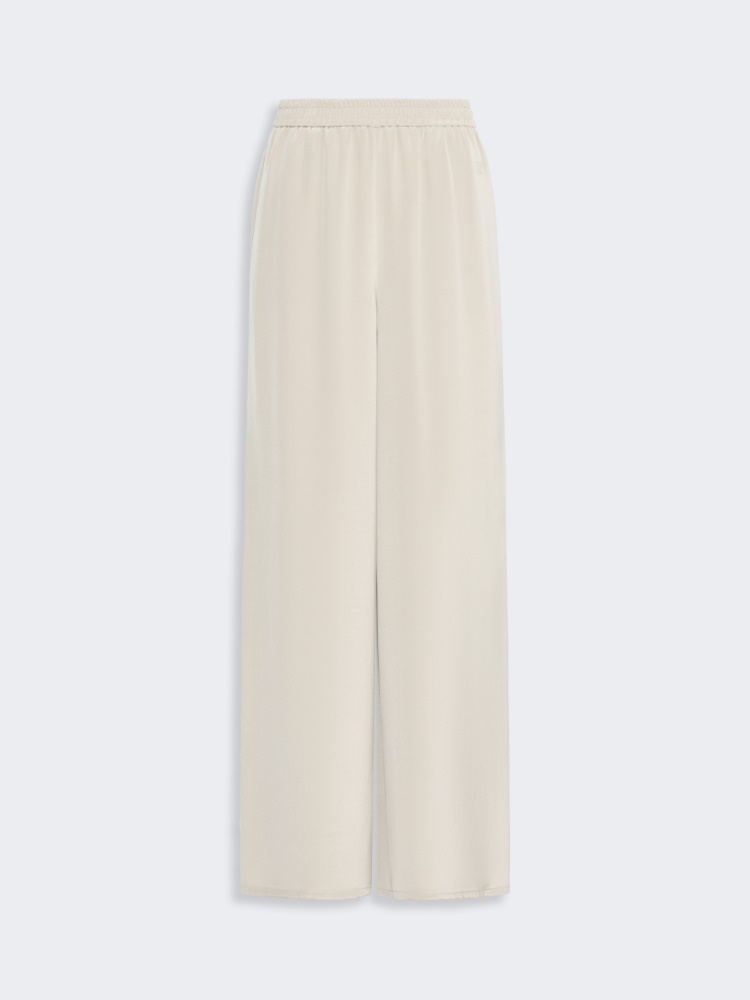 Relaxed-fit heavy silk trousers - STONE
