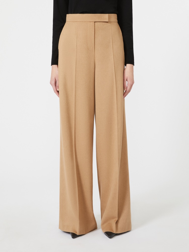 Wide sable-look camel trousers - KAMEL - Max Mara - 2