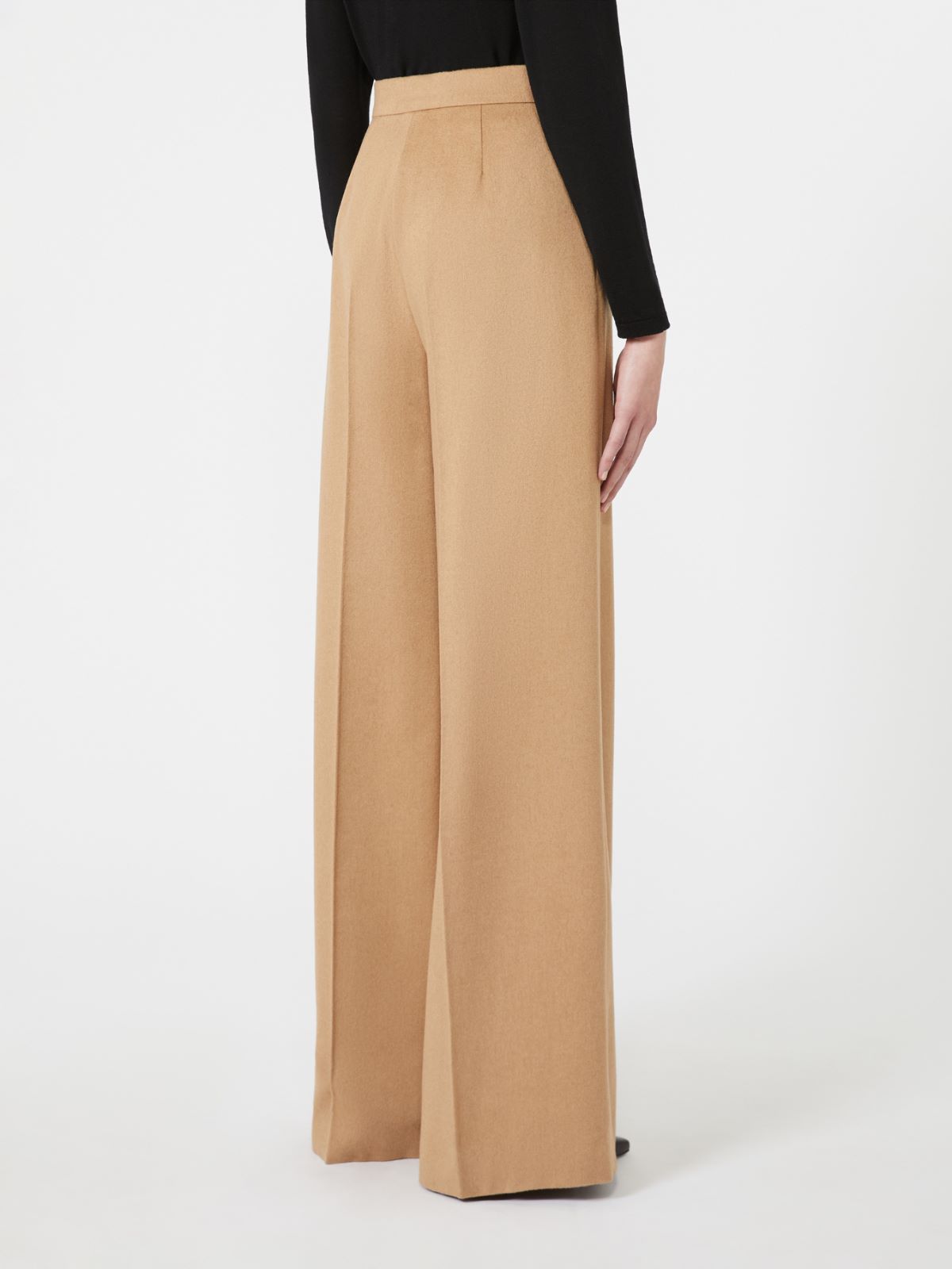 Wide sable-look camel trousers - KAMEL - Max Mara - 3