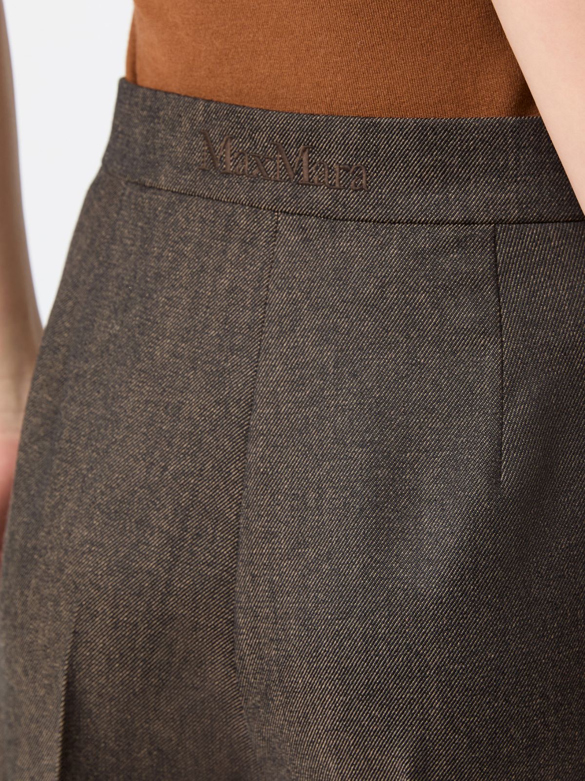 Denim-look wool trousers - SCHWARZ - Max Mara - 4