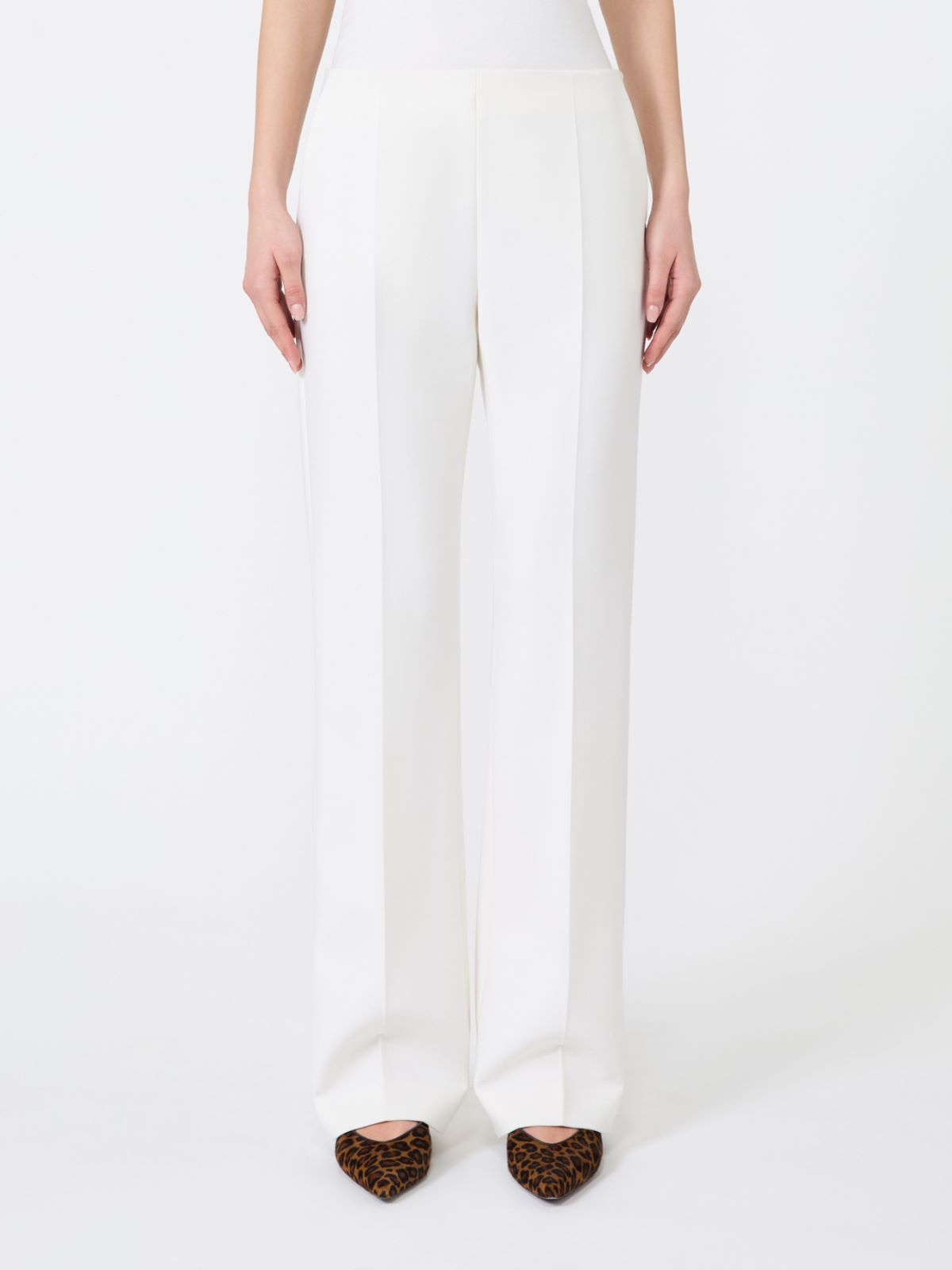 Slim-fit wool cloth trousers - WHITE - Max Mara - 2