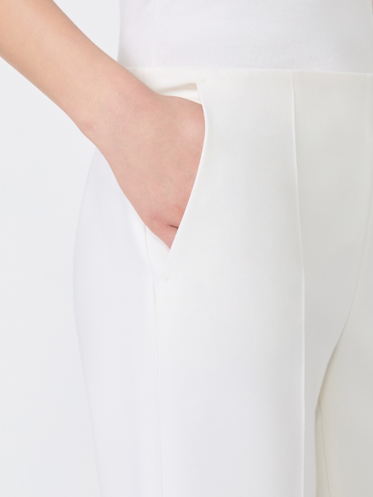 Slim-fit wool cloth trousers - WHITE - Max Mara - 4
